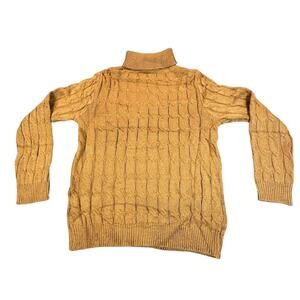 PatPat Sweater Girls 9-10Y Copper Brown Cable Knit Pullover Turtleneck Sweater